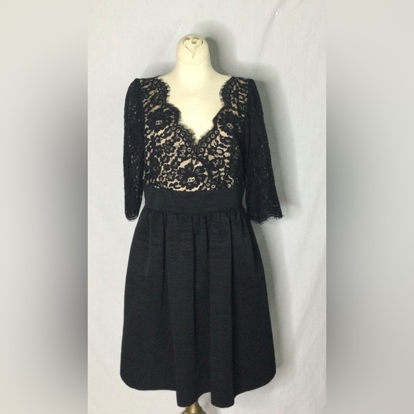 Eliza J Dresses & Skirts - Eliza J Lace Dress Empire Waist Sz 10 Minimalist Old Money Vintage Inspired